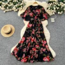 French high-end temperament dress women's - black