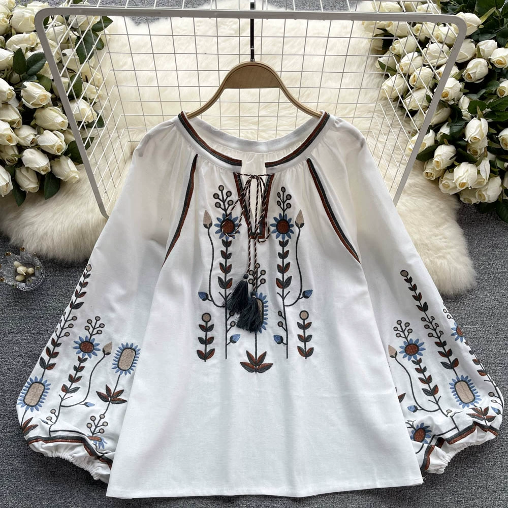 Loose casual French chic babydoll shirt - Image 4