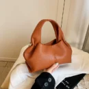 High-end super hot portable dumpling bag - brown