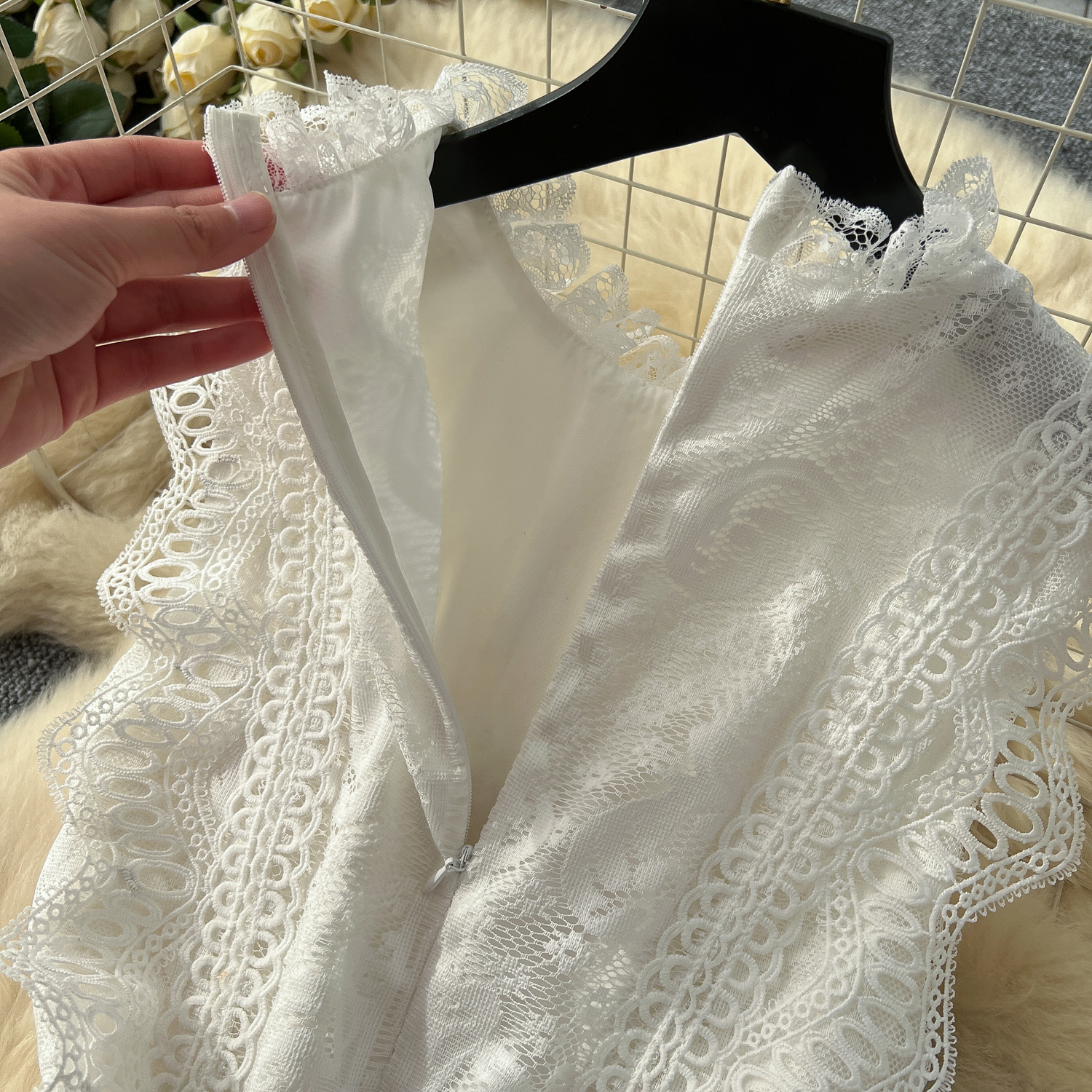 Retro romantic atmosphere sleeveless dress - Image 4