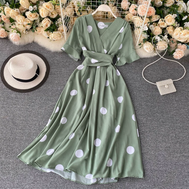 Strap waist slimming retro over-the-knee platycodon skirt summer - Image 3