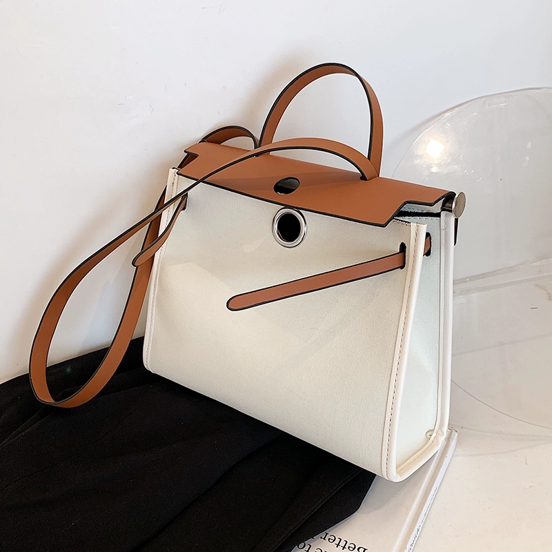 Crossbody Canvas Bag High-end Handheld Kelly Bag - Image 4