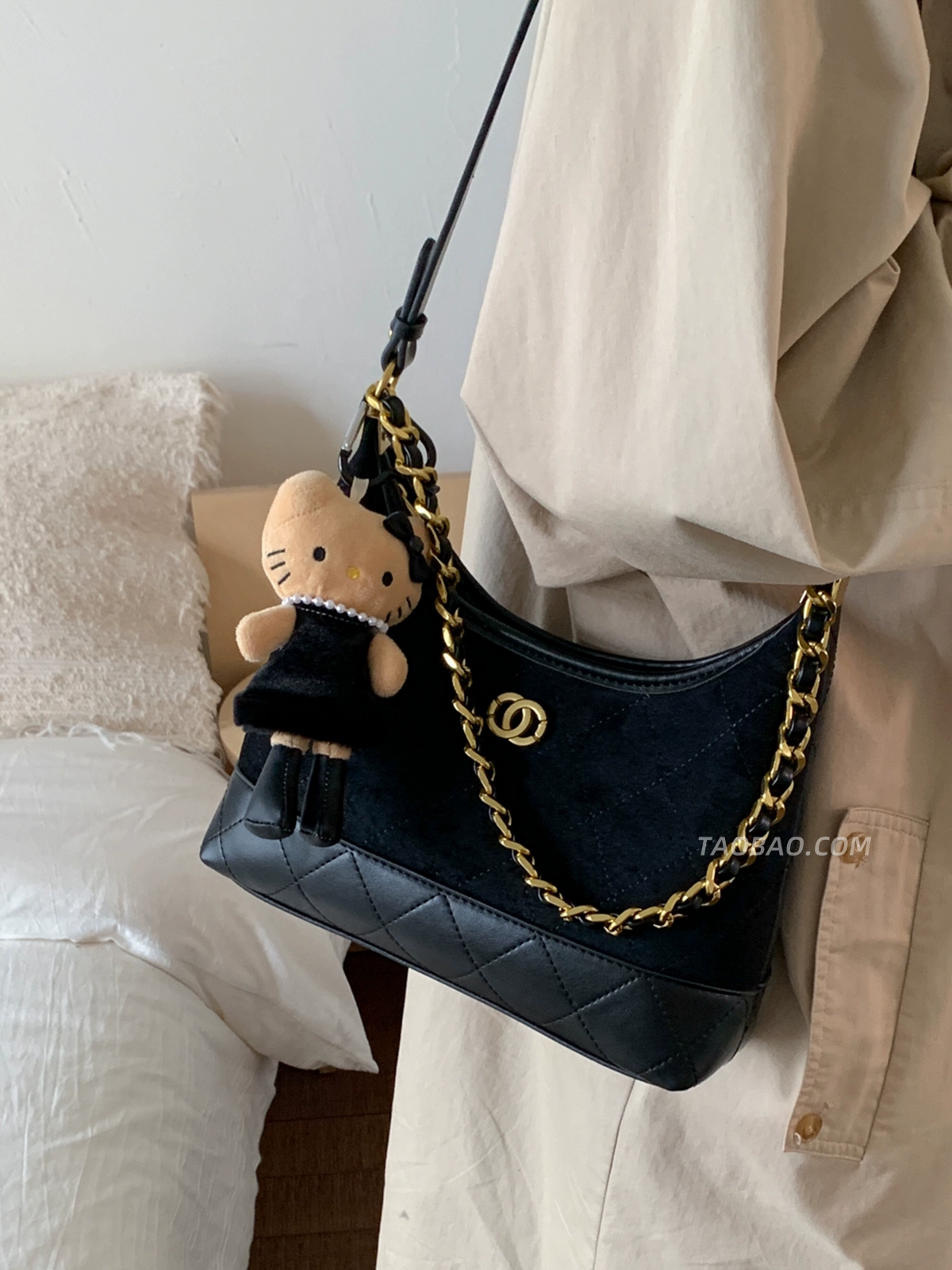 Retro niche suede bag for women - Image 5