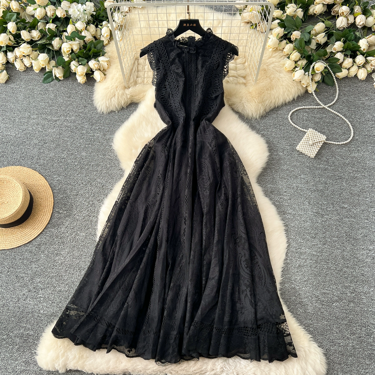 Retro romantic atmosphere sleeveless dress - Image 2