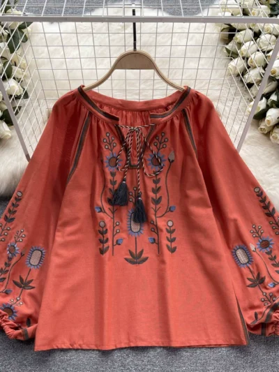 Loose casual French chic babydoll shirt