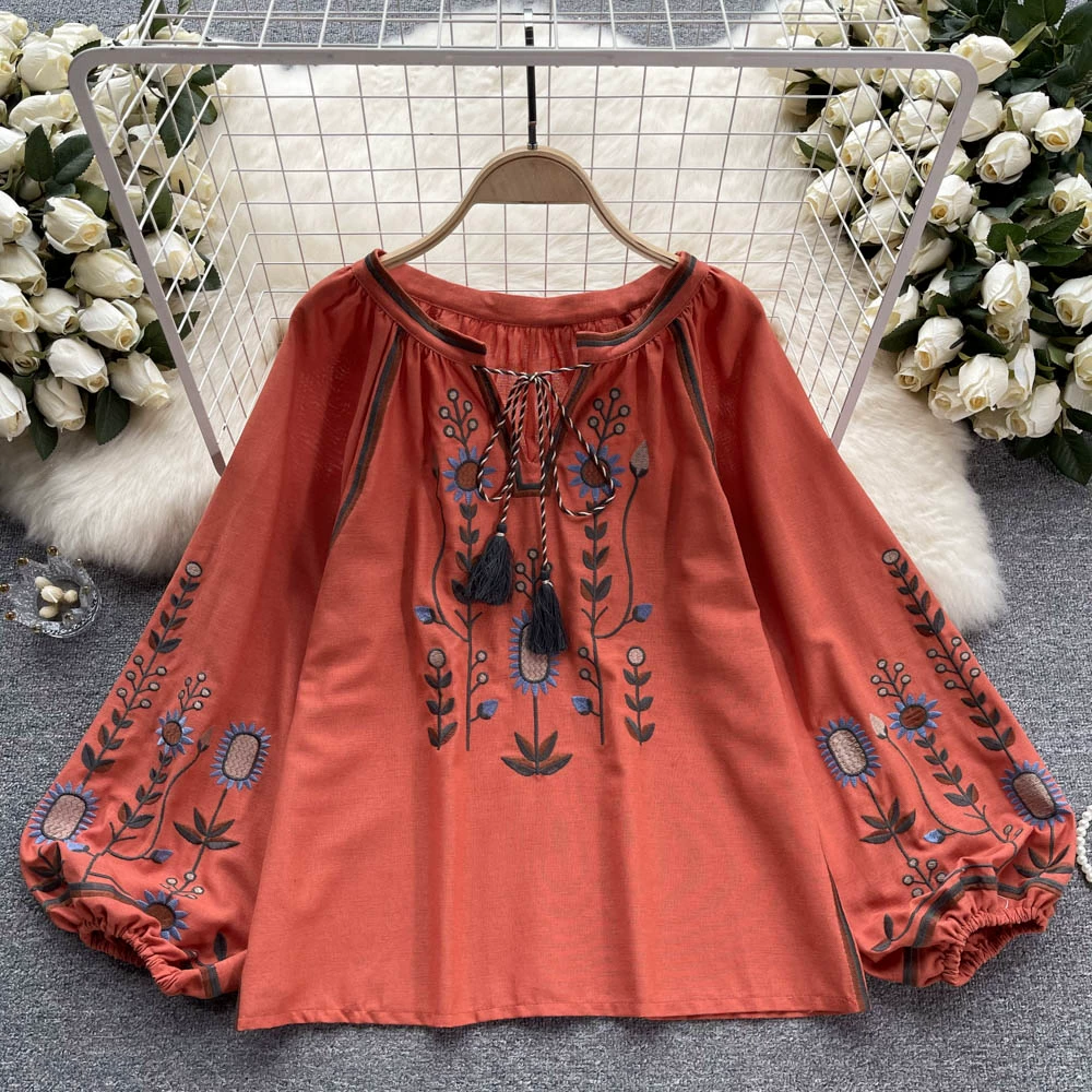 Loose casual French chic babydoll shirt