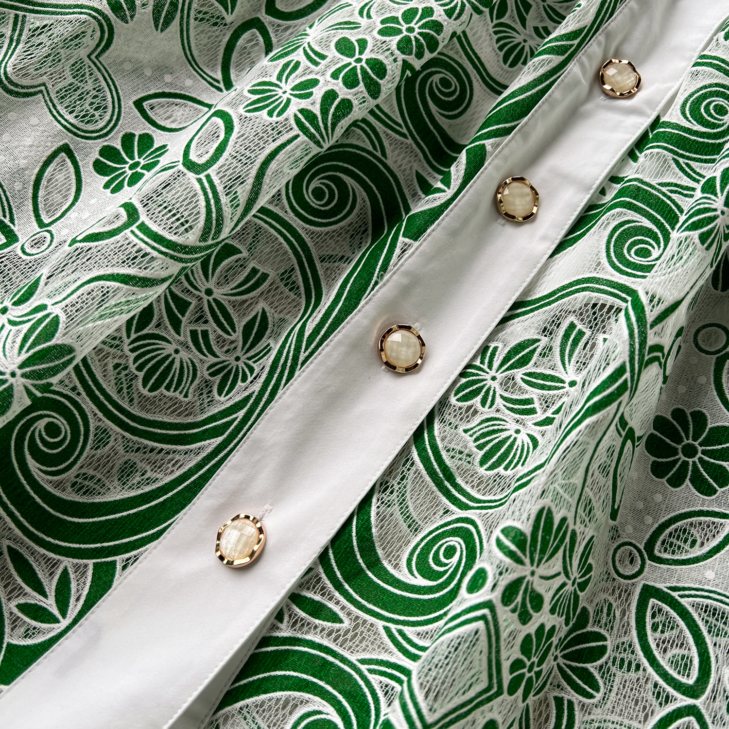 Retro elegant lace embroidery waist long dress - Image 6