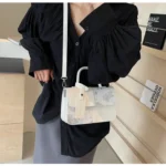 High-end color-blocked patchwork bag for women - Image 6