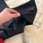 One-shoulder patchwork waist jacquard large swing puffy dress - Image 9