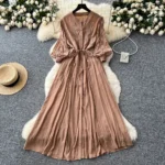 Crochet embroidery strap waist waist royal sister light luxury temperament long skirt - Image 3