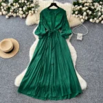 Crochet embroidery strap waist waist royal sister light luxury temperament long skirt - Image 11