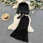 High-waisted slim-fitting hip-hugging fishtail skirt - Image 3