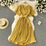 French pleated slim long resort-style chiffon pleated long skirt - Image 4