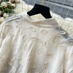 Sweet heavy industry leaf embroidery cardigan versatile long-sleeved top - Image 3
