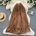 Korean style simple high-waisted mesh skirt - Image 7