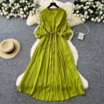 Crochet embroidery strap waist waist royal sister light luxury temperament long skirt - Image 7