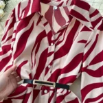 Autumn French retro print dress for women - Image 9