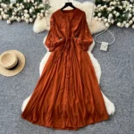 Crochet embroidery strap waist waist royal sister light luxury temperament long skirt - Image 5