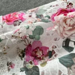 French retro elegant lace splicing printed waist-cinching elegant dress - Image 4