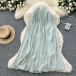 Korean style simple high-waisted mesh skirt - Image 9