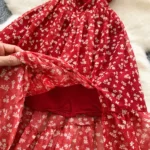 Backless waist-cinching floral dress, fairy-like long skirt - Image 4