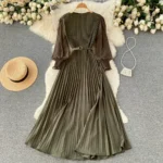 French-style long dress with a flattering silhouette - Image 4