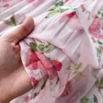 Pleated Long Printed Chiffon Dress, Sweet Vacation Dress - Image 9