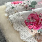 French retro elegant lace splicing printed waist-cinching elegant dress - Image 6