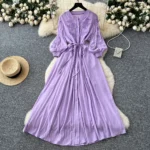 Crochet embroidery strap waist waist royal sister light luxury temperament long skirt - Image 8