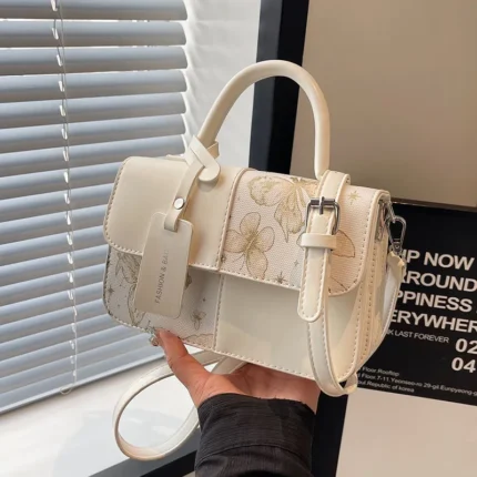 High-end color-blocked patchwork bag for women