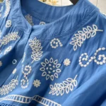 Women's ethnic-style travel and vacation dress, long sleeves, bohemian retro design, embroidered, loose, full skirt - Image 8