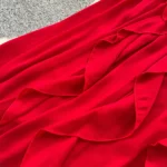 V-neck small flying sleeves waist chiffon dress - Image 11