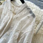 Sweet heavy industry leaf embroidery cardigan versatile long-sleeved top - Image 4