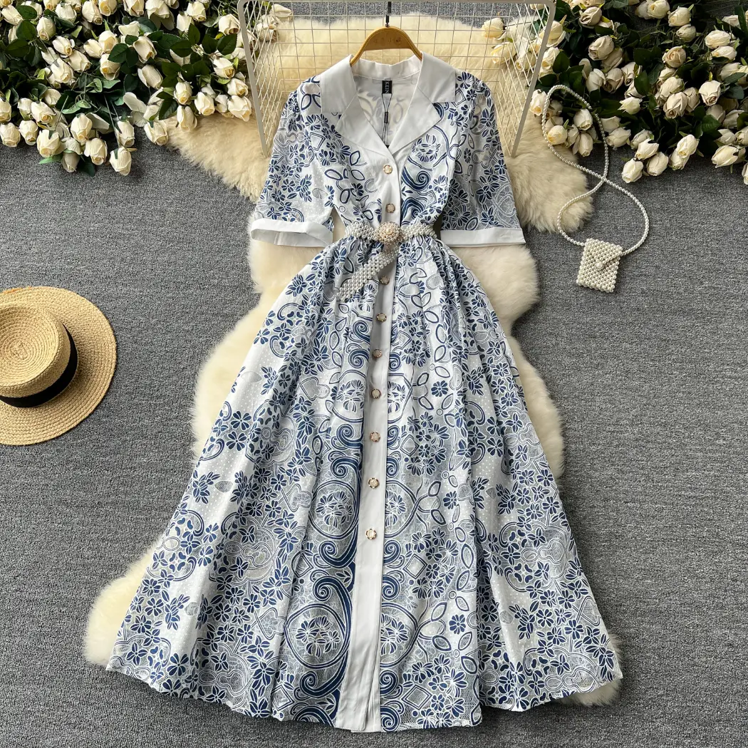 O1CN01y3iPC724PT6wFQMjD_!!381577383 Retro elegant lace embroidery waist long dress - Image 1
