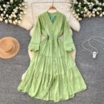 Lace Ruffle Vacation Dress