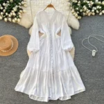 Lace Ruffle Vacation Dress - Image 3